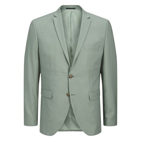 Veste de costume vert d'eau à coupe super slim, poches et col à revers
