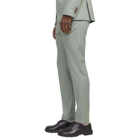Pantalon de costume vert d'eau uni à coupe super slim avec 4 poches - Image 7