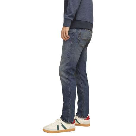 Jean en coton biologique indigo à effet délavé avec une coupe regular - Image 4
