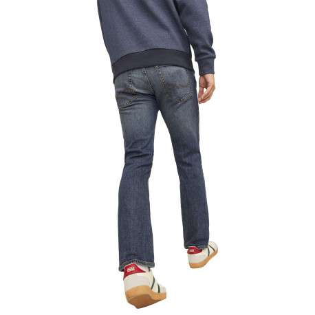 Jean en coton biologique indigo à effet délavé avec une coupe regular - Image 5