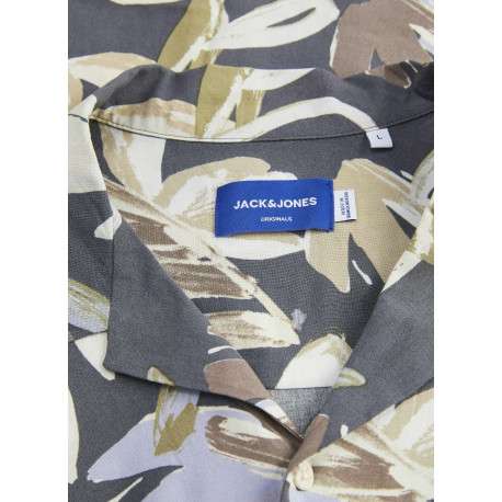 Chemise multicolore à motif floral avec une coupe regular et un col cubain - Image 2