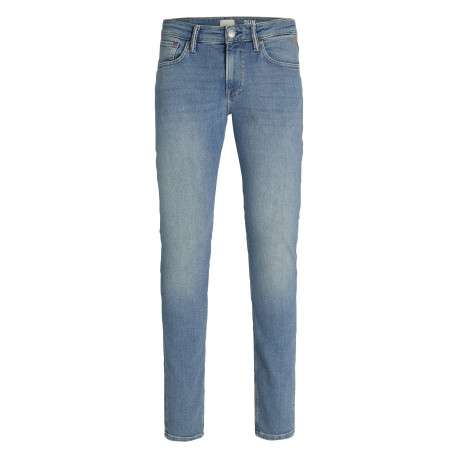 Jean Glenn en coton bleu ciel délavé à coupe slim avec rivets cuivrés
