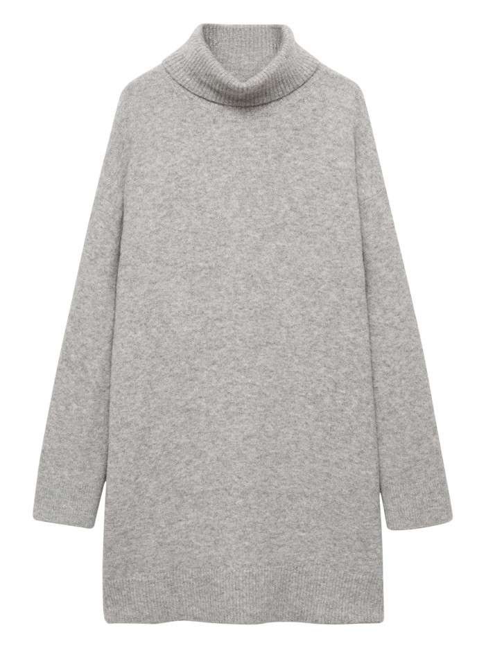 Robe courte grise unie...