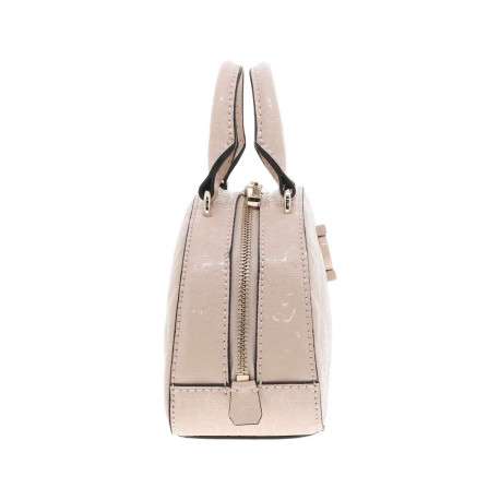 Sac Bowling rose avec monogrammes vernis all-over et matelassé - Image 2