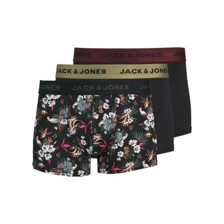 Lot de 3 Boxers classique en coton marine uni avec une taille élastiquée