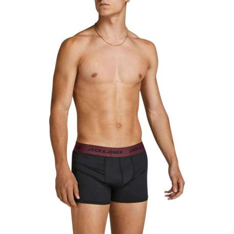 Lot de 3 Boxers classique en coton marine uni avec une taille élastiquée - Image 4