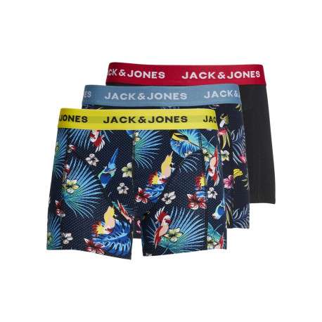 Lot de 3 Boxers classique en coton nuit uni avec une coupe fermée