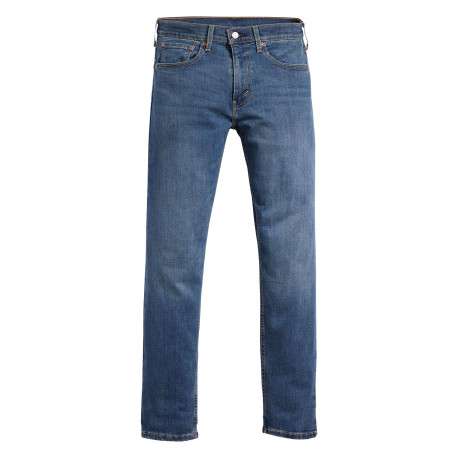 Jean 5 poches 502 en coton mélangé bleu avec surpiqûres orange et coupe droite