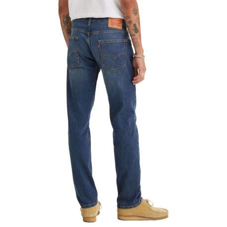 Jean 5 poches 502 en coton mélangé bleu avec surpiqûres orange et coupe droite - Image 7