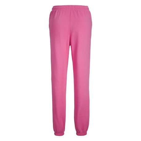 Jogging en coton mélangé rose uni avec une coupe slim fit et à taille élastiquée - Image 2