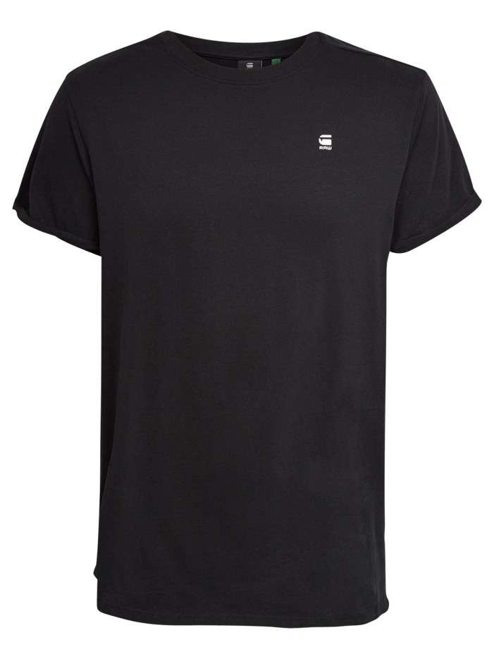 T-shirt en coton noir uni à...