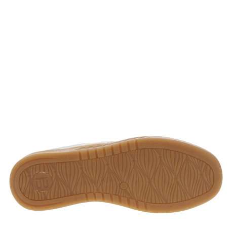 Tennis argent métallisées à talon plat et à lacets plats blancs avec marque - Image 5