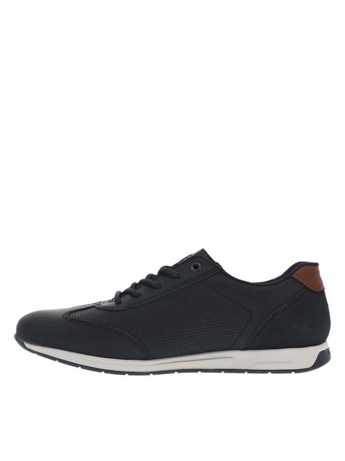 Sneakers en cuir marine à...