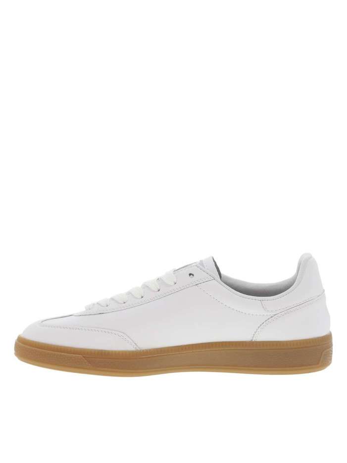 Tennis blanches en cuir à...