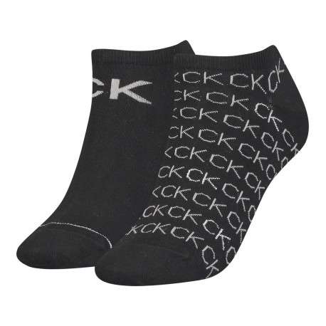 Lot de 2 paires de chaussettes basses noires unies coupe socquettes