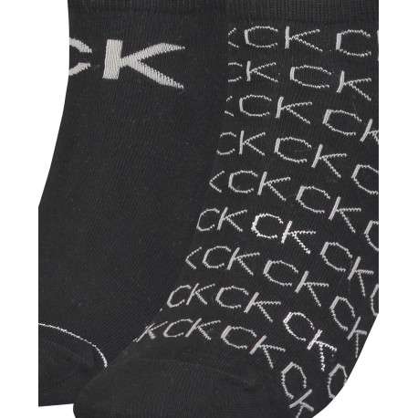 Lot de 2 paires de chaussettes basses noires unies coupe socquettes - Image 2