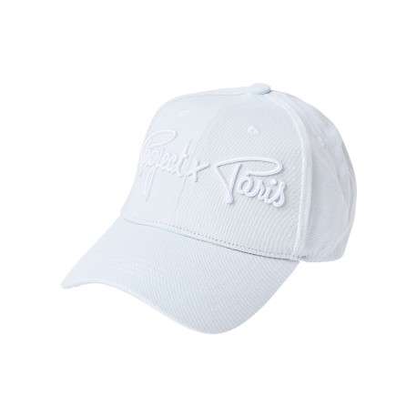 Casquette strapback en coton bleue ciel unie réglable à l'arrière par un clip
