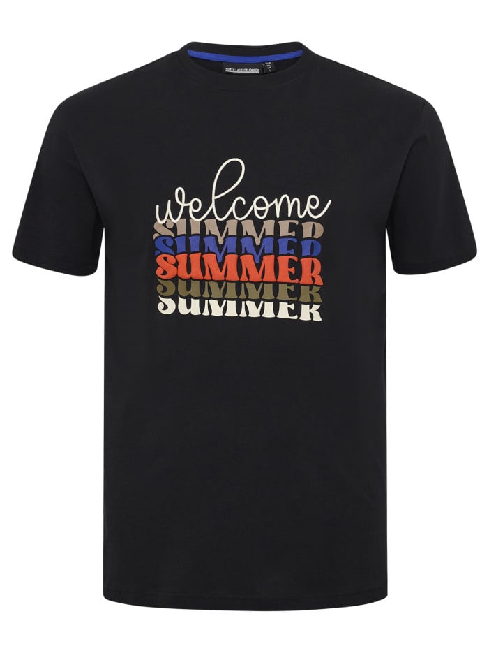 T-shirt en coton noir avec...