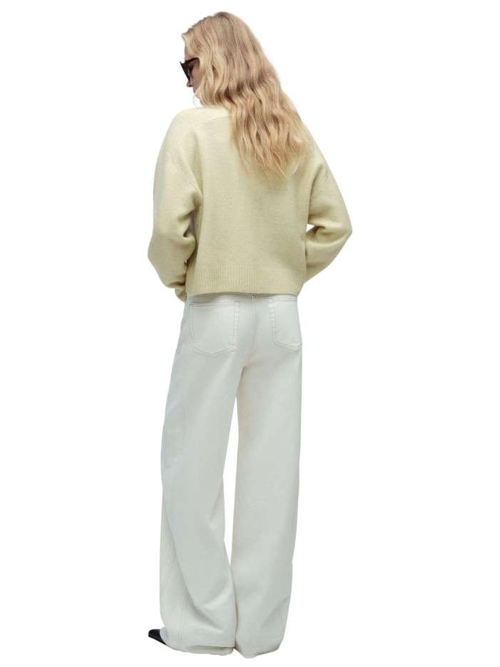 Pull Mango Avec Fils Dorés – Dos Col V Et Cordon Velours – Taille M, En Très Bon état