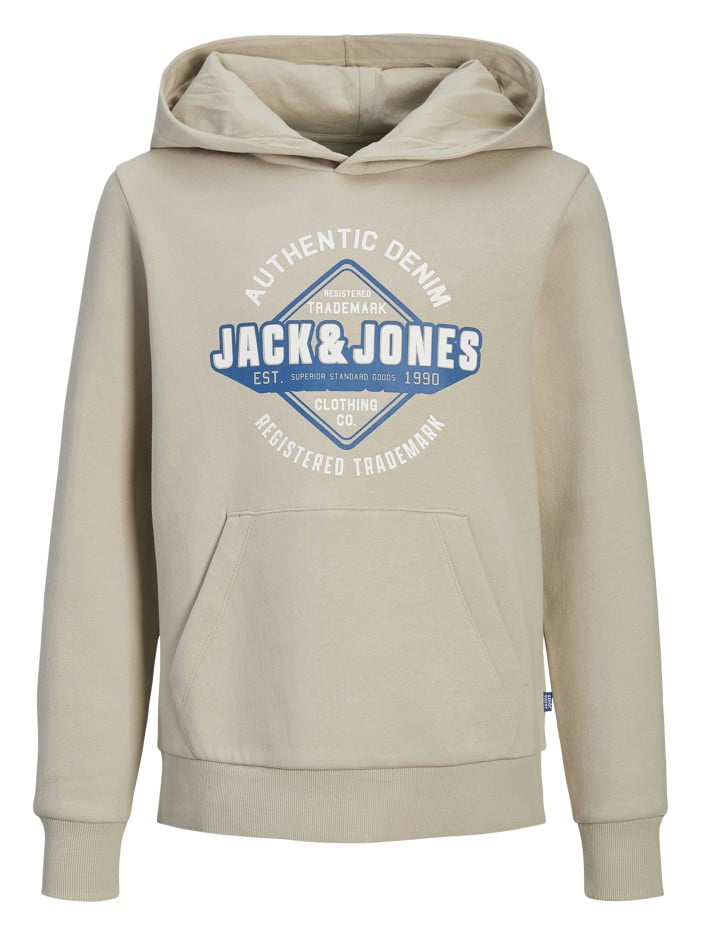 Sweat en coton beige à...