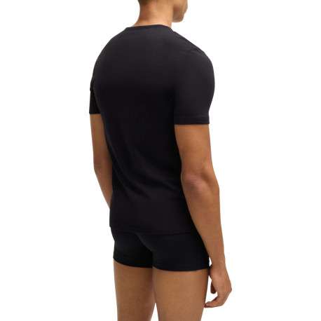 Lot de 3 t-shirts en coton tricolore unis avec une coupe près du corps - Image 2
