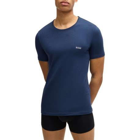 Lot de 3 t-shirts en coton tricolore unis avec une coupe près du corps - Image 4