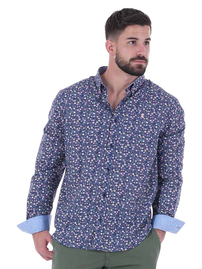 Chemise en coton marine...