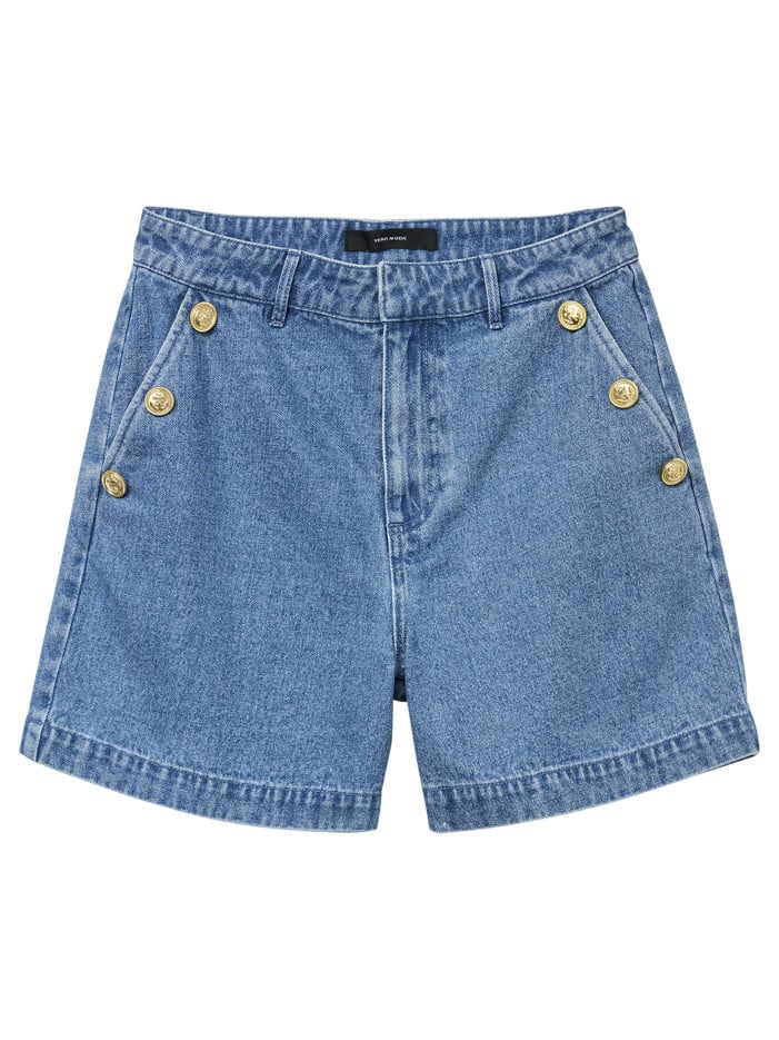 Short Chino en coton indigo...