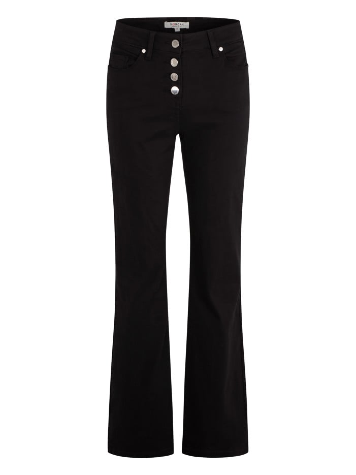 Pantalon noir uni à coupe...