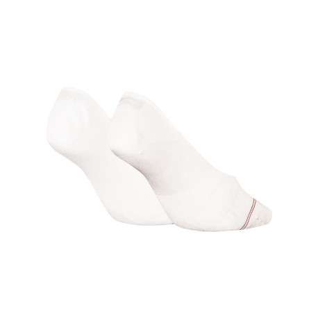Lot de 2 paires de chaussettes basses en coton mélangé blanches unies - Image 2
