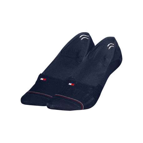 Lot de 2 paires de chaussettes basses en coton mélangé marine unies