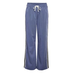 Pantalon jogging Jess bleu à rayures avec une coupe bootcut et 4 poches