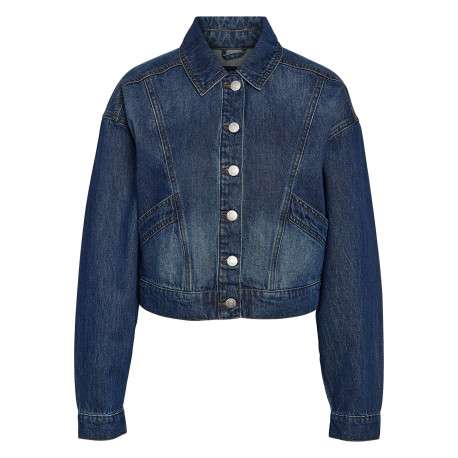 Blouson en Jean Sanja Regular Denim Jacket en coton indigo délavé droit