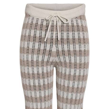 Pantalon jogging Laika Nw Flared Knit Pants Fwd en coton écru et beige bootcut - Image 2