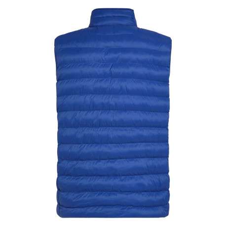 Doudoune bleu électrique unie droite matelassée à col montant zippée - Image 2