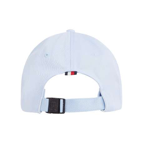 Casquette en coton biologique ciel avec monogrammes orange à l'avant - Image 2