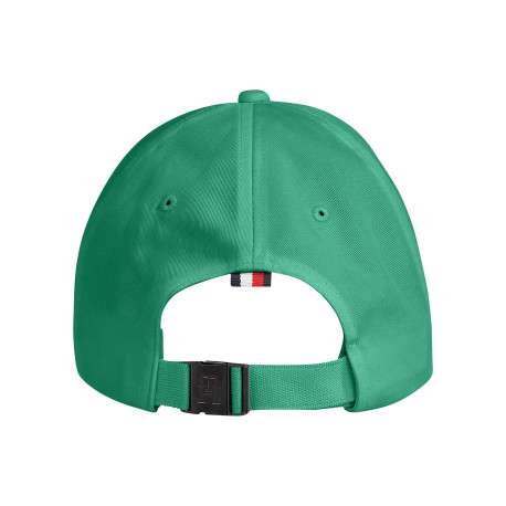 Casquette en coton biologique verte avec monogrammes jaunes et oeillets - Image 2