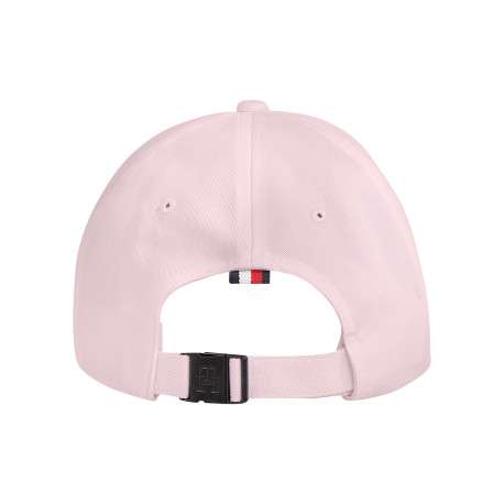Casquette en coton biologique rose avec monogrammes ciel et fermoir à clip noir - Image 2