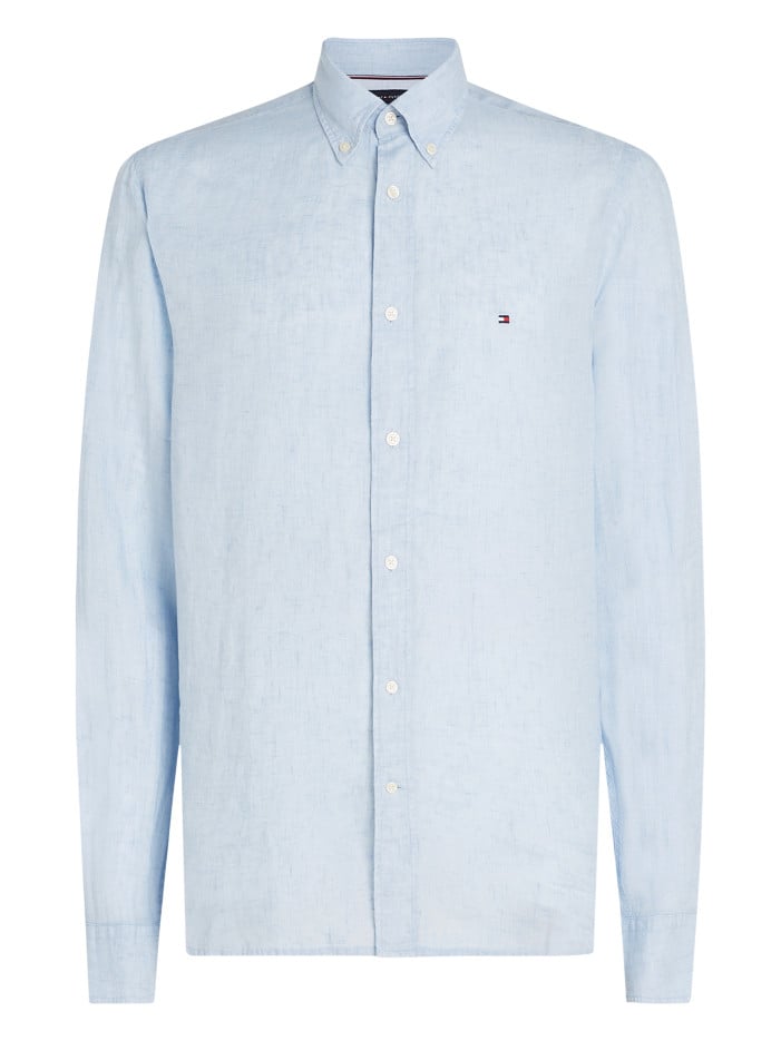 Chemise en lin ciel unie...