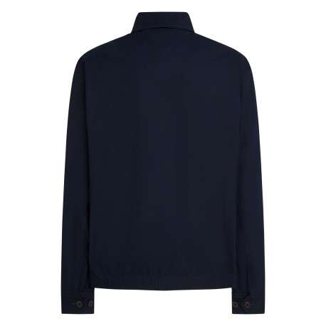 Blouson en better coton initiative marine uni zippé droit et col à revers - Image 2