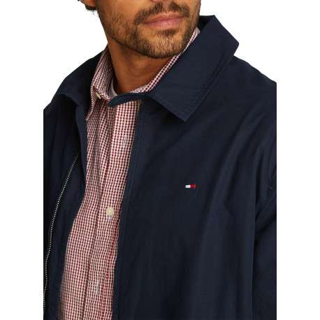 Blouson en better coton initiative marine uni zippé droit et col à revers - Image 3