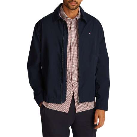 Blouson en better coton initiative marine uni zippé droit et col à revers - Image 4