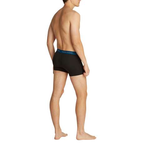 Lot de 3 Boxers classiques en coton régénératif noirs unis à taille élastiquée - Image 2