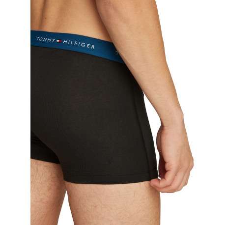 Lot de 3 Boxers classiques en coton régénératif noirs unis à taille élastiquée - Image 4