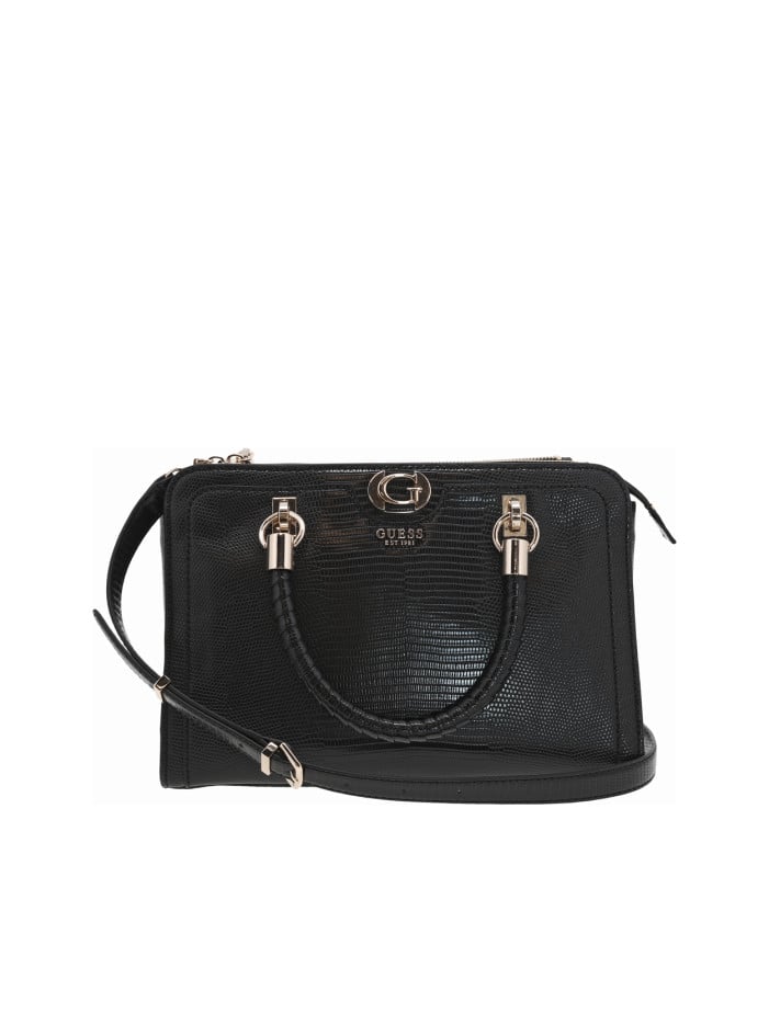 Sac à main noir en peau de...