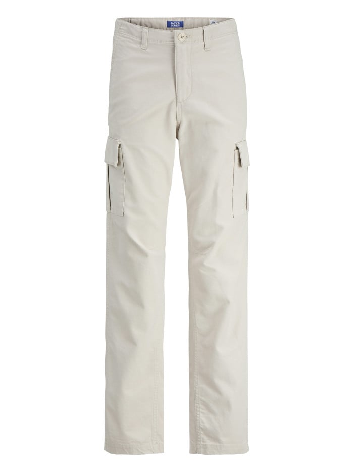 Pantalon cargo beige uni en...