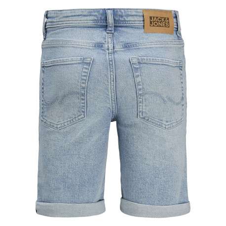 Short 5 poches en coton biologique bleu ciel délavé avec une coupe droite - Image 2