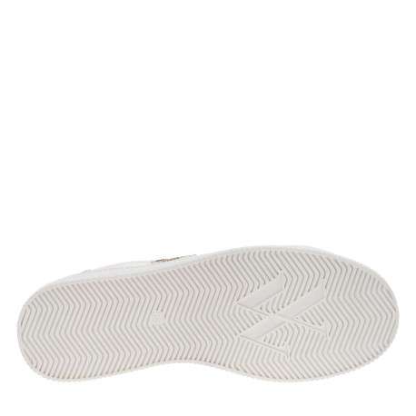Tennis beige plates, fermeture par lacets plats avec bout en suédine - Image 5