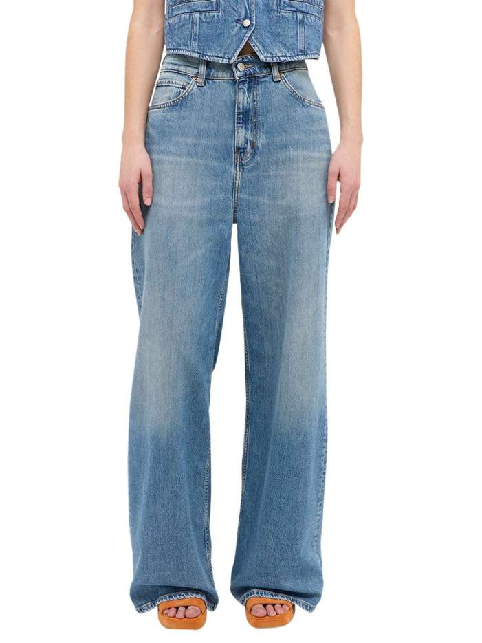 Jean Vegas Slim en coton indigo avec une coupe slim et des passants pour ceinture MUSTANG - CCV Mode