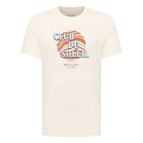 T-shirt Austin en coton blanc à imprimé ""club du soleil"" et à manches courtes